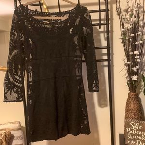 Black lace dress